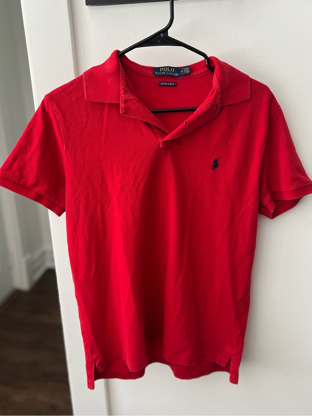Polo by Ralph Lauren Men’s Bright Red Polo with Navy Pony